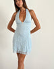 Bild von Codami Mini-Kleid mit Neckholder aus eisblauer Spitze