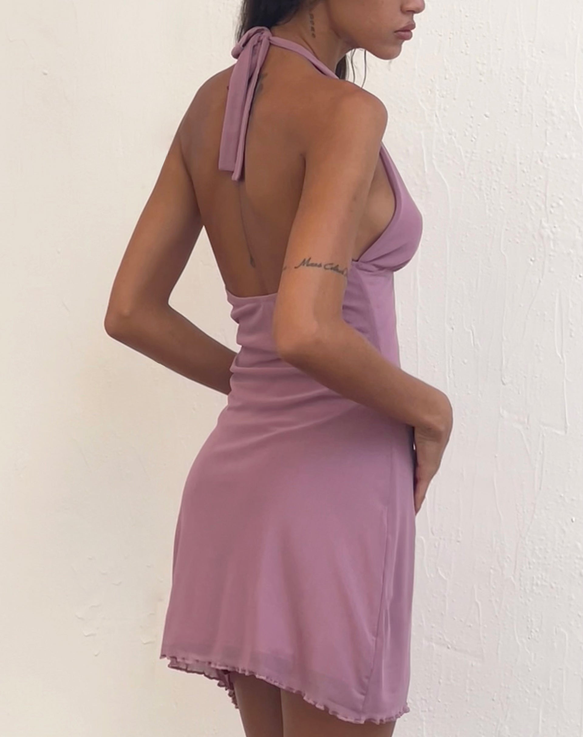 Image of Codami Mini Mesh Kleid in Mauve