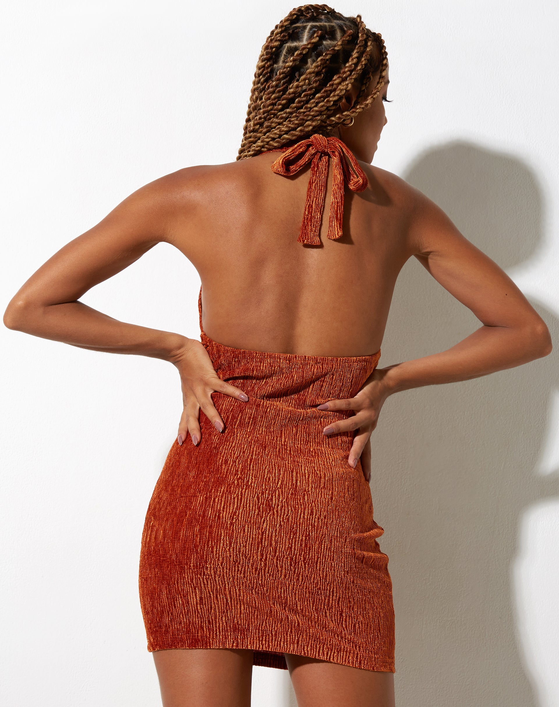 IMAGE OF Coby Minikleid in Samt-Rost