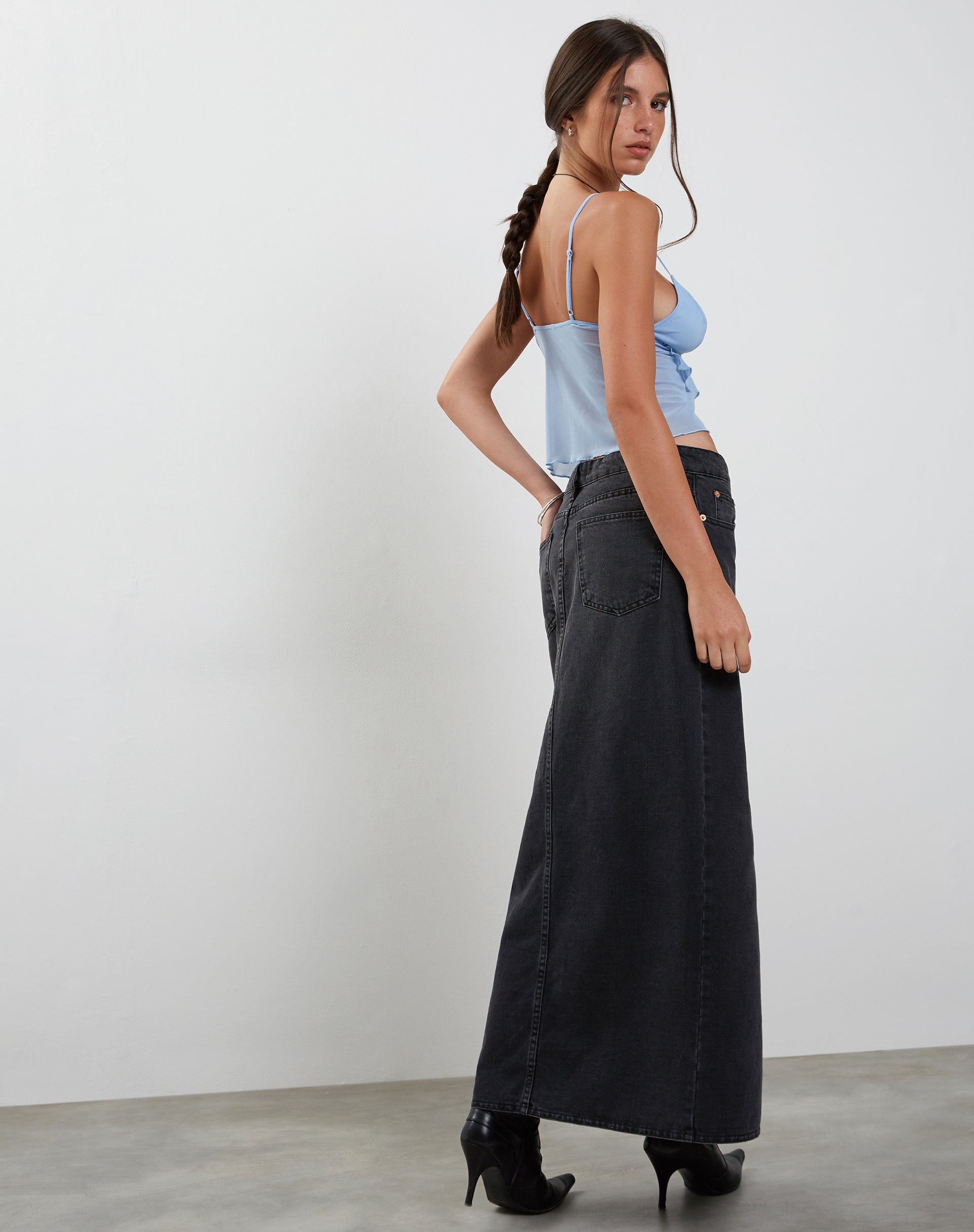 Bild von Cojira Mesh Butterfly Top in Baby Blau