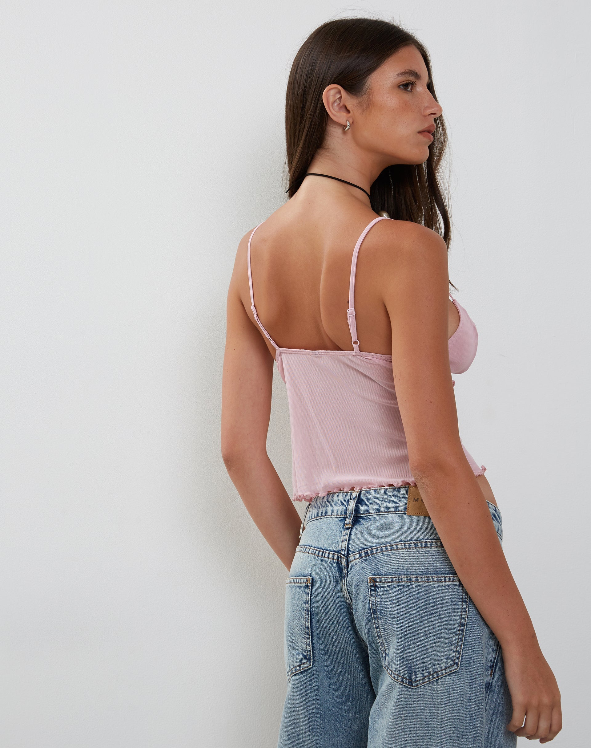 Bild von Cojira Mesh Butterfly Top in Baby Pink