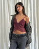 Bild von Cojira Mesh Butterfly Top in tonalem Burgundy Paisley