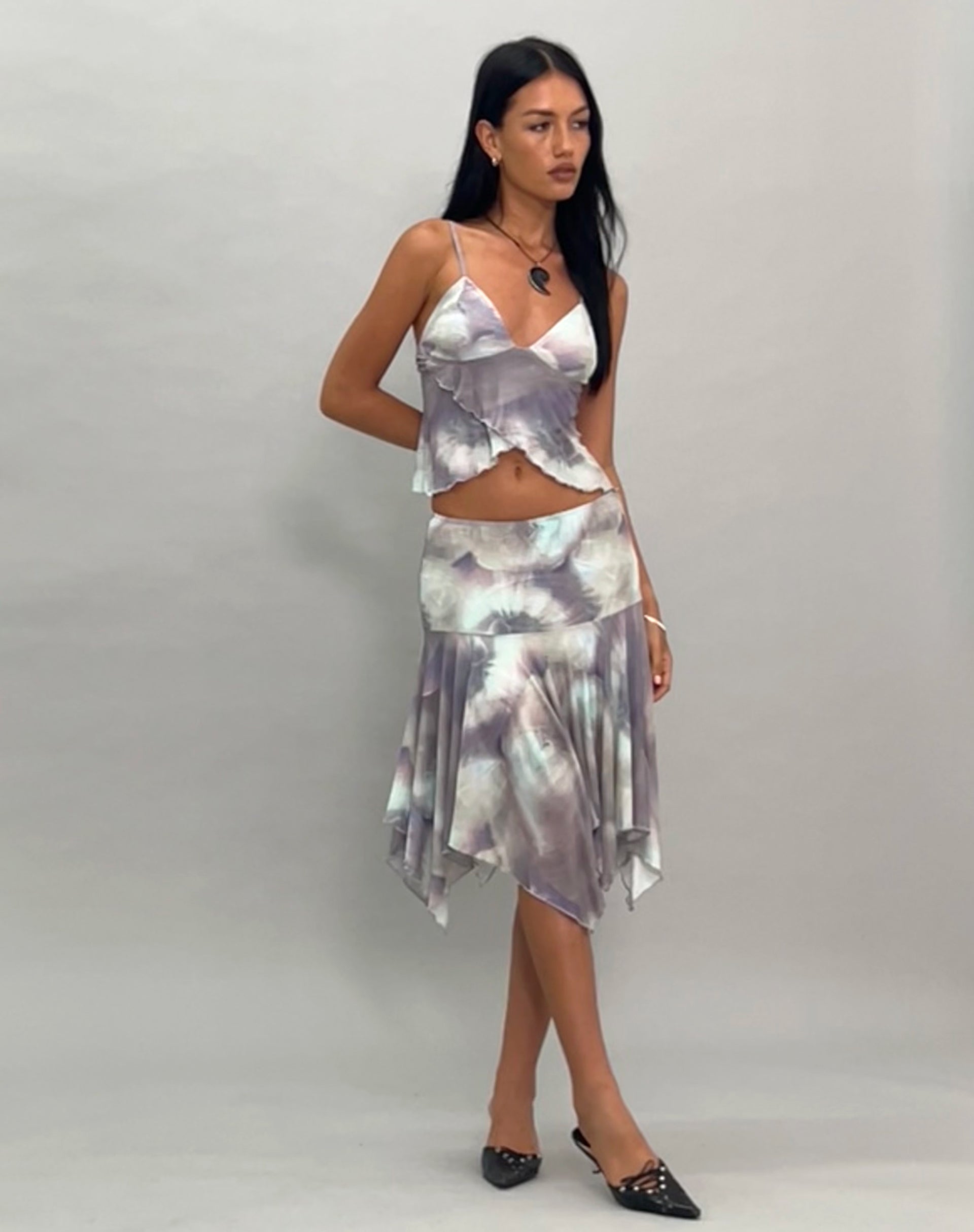 Bild von Cojira Mesh Butterfly Top in bedruckter Perlmuttschale