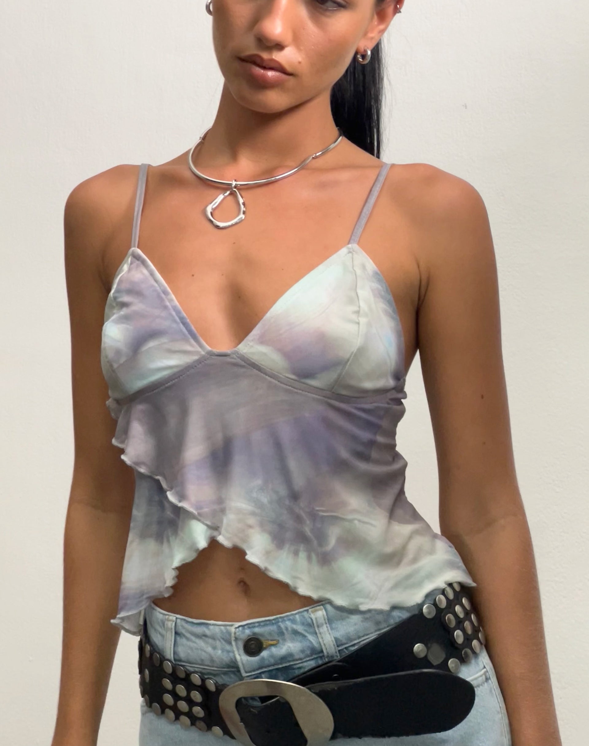 Bild von Cojira Mesh Butterfly Top in bedruckter Perlmuttschale