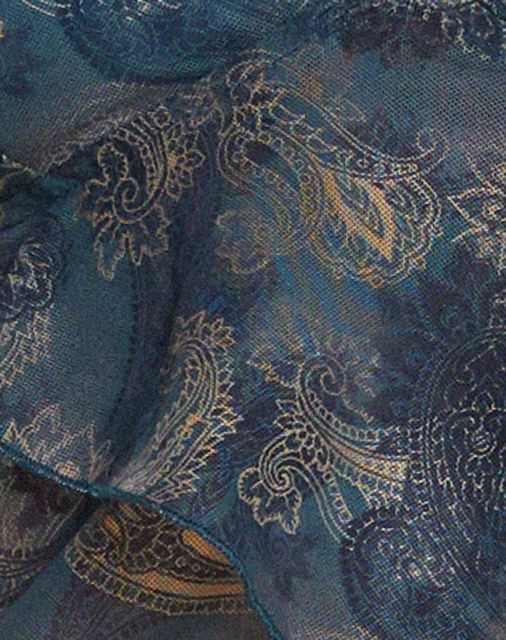 Cojira Mesh Butterfly Top in Blau mit Paisleymuster