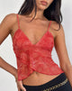 Bild von Cojira Mesh Butterfly Top in Tonal Paisley Rot