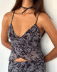 Bild von Cojira Mesh Butterfly Top in Schwarz Barock Print