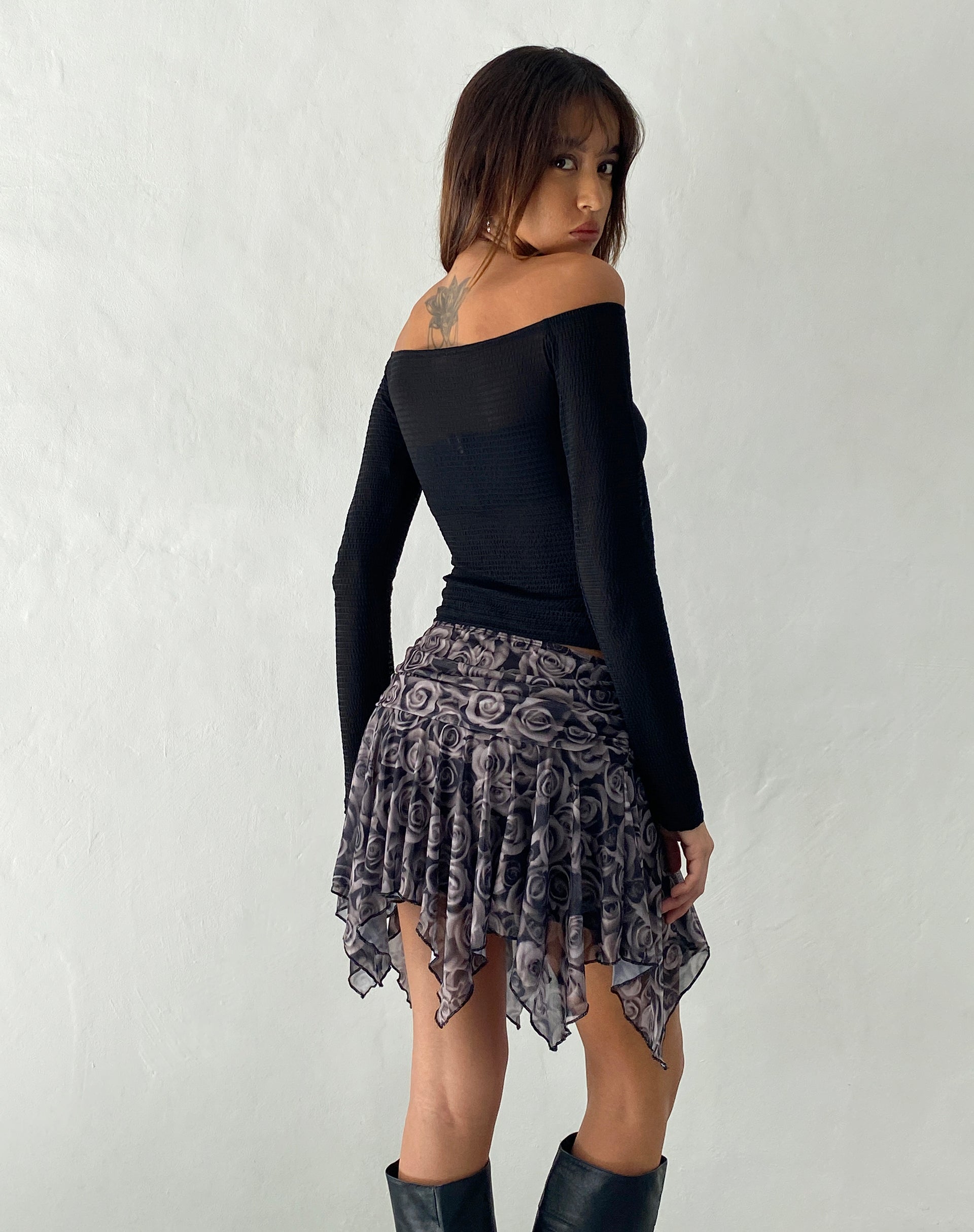 Image of Cordelia Minirock mit Herbstrosenmuster