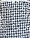 Schwarzer Gingham mit Blumenmuster