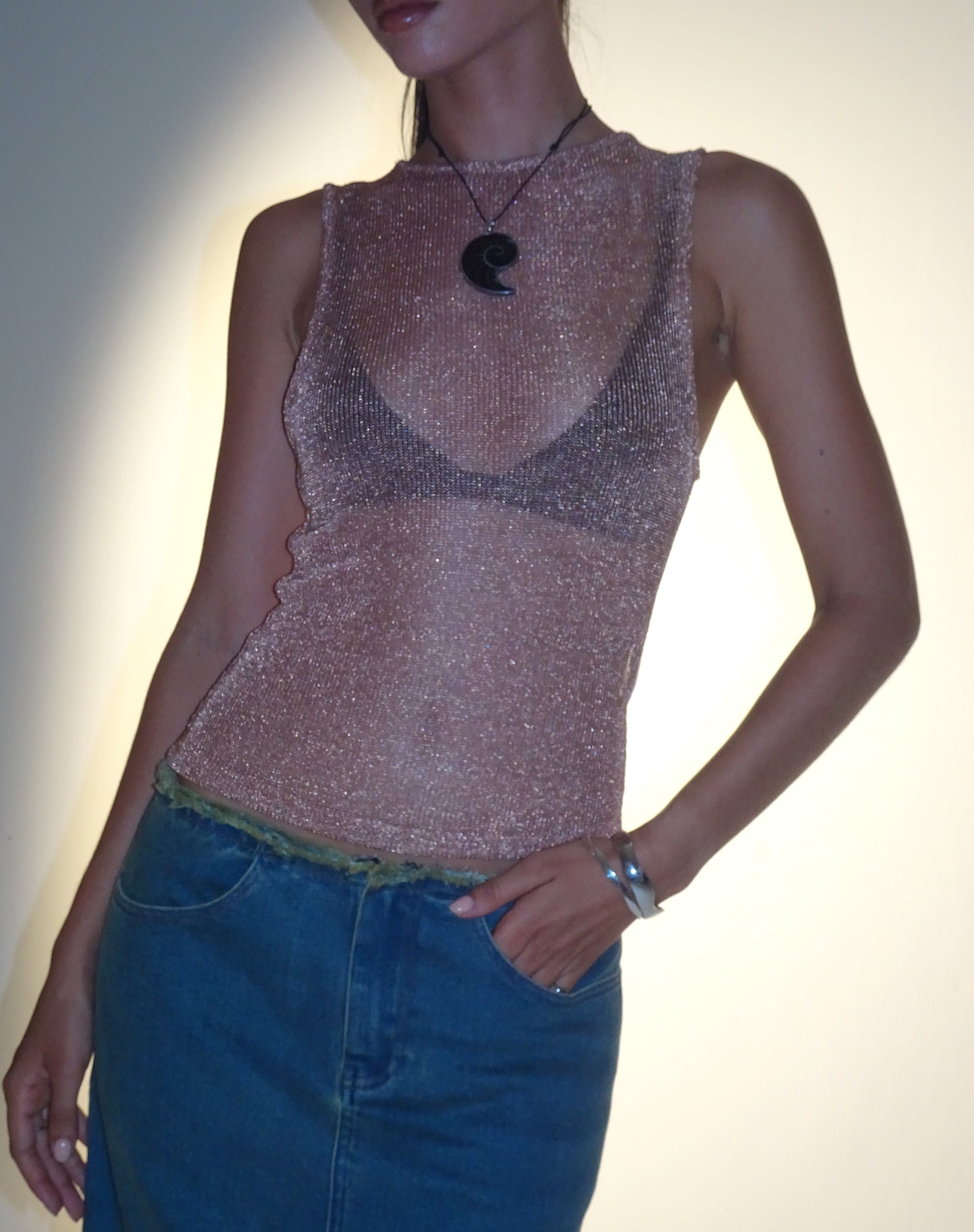 Bild von Cosima Tank Top in Rose Gold Kette