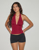 Image of Cosimo Neckholder-Top aus Spitze Rot