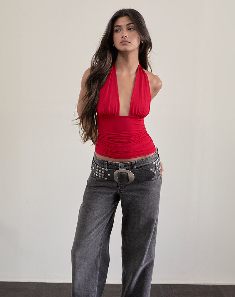 Bild von Cosimo Neckholder-Top in Rot