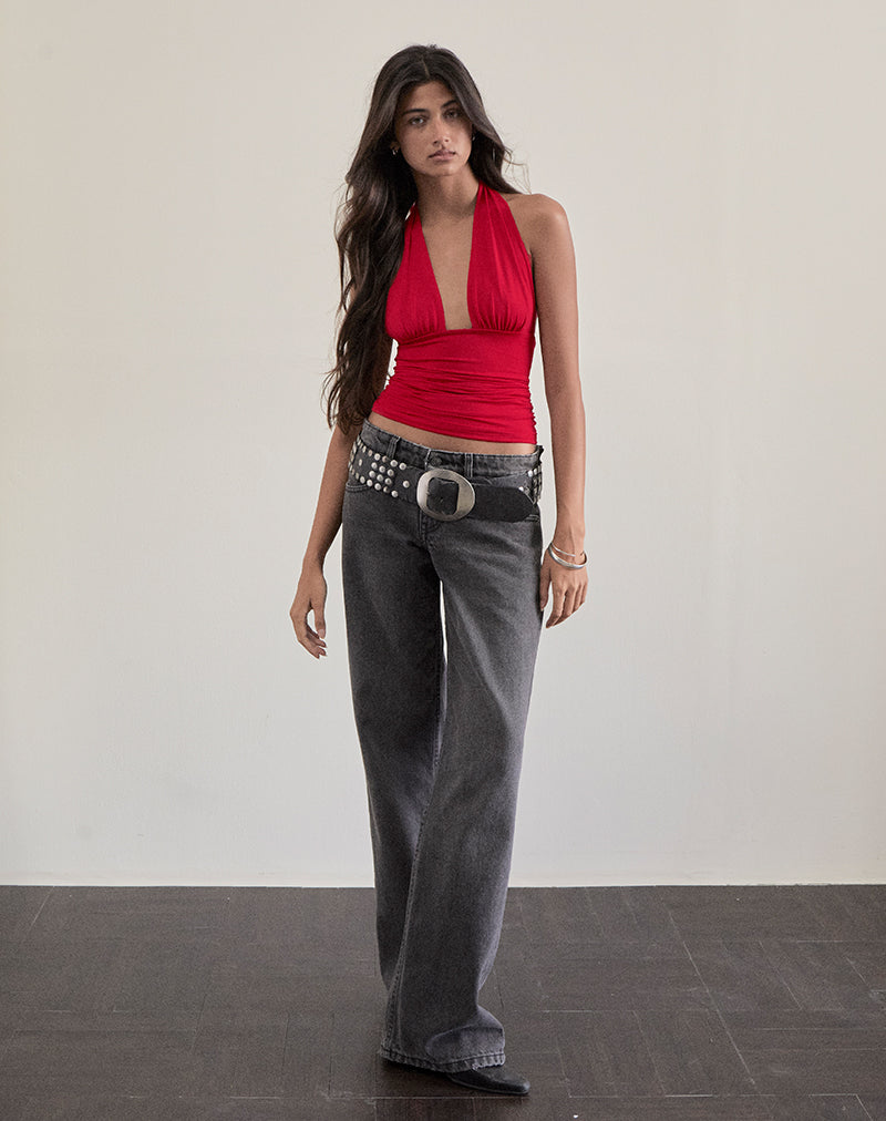 Bild von Cosimo Neckholder-Top in Rot