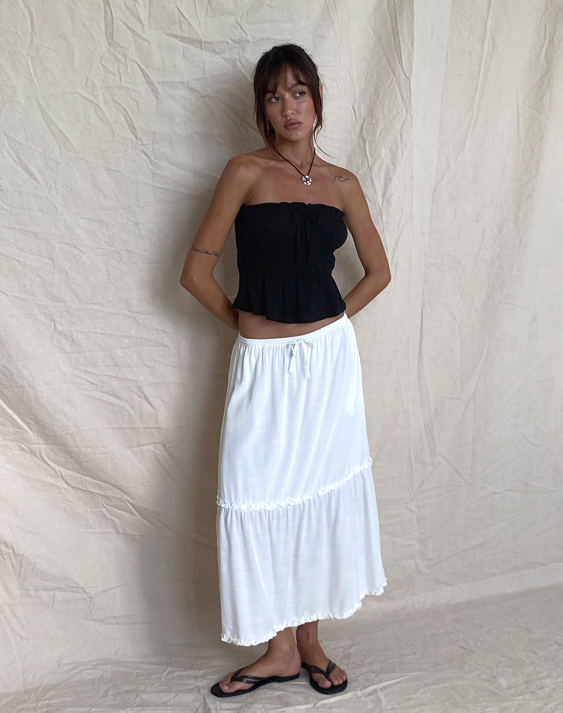 Bild von Cove Bandeau Top in Crinkle Black
