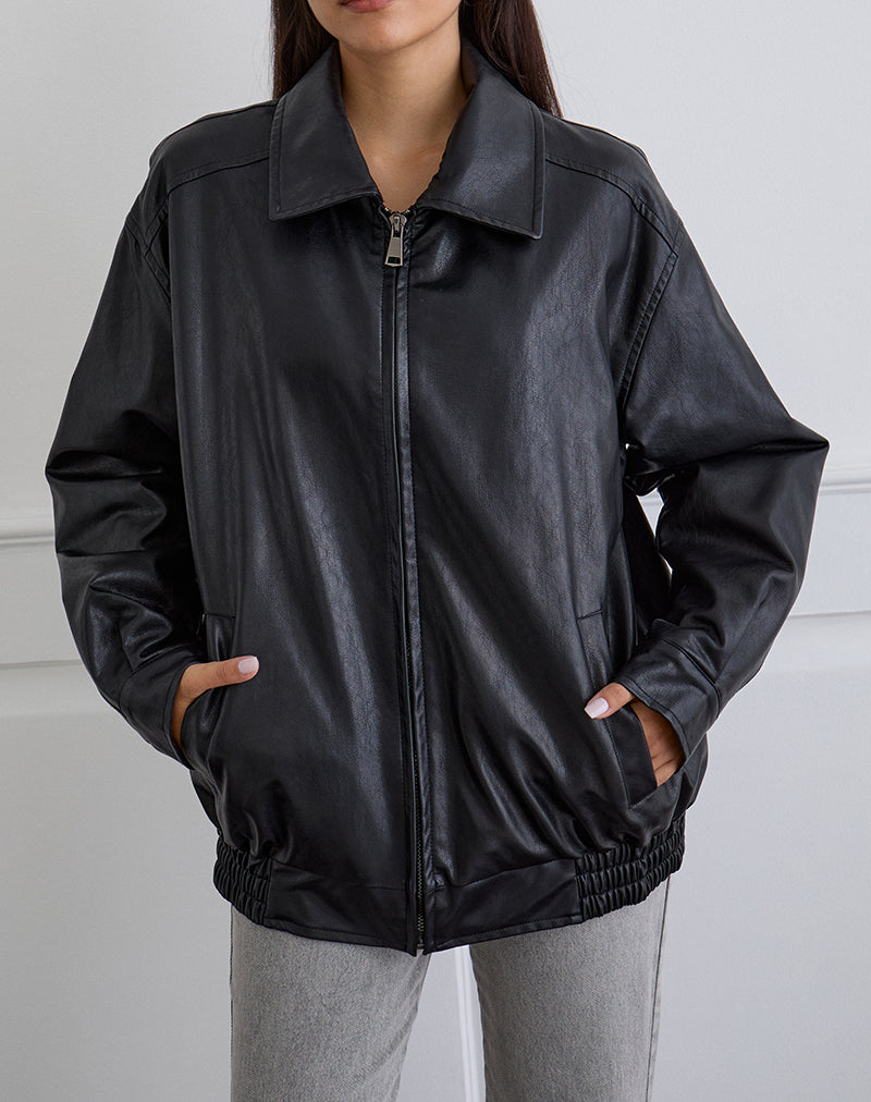Cavita Jacke in PU Schwarz