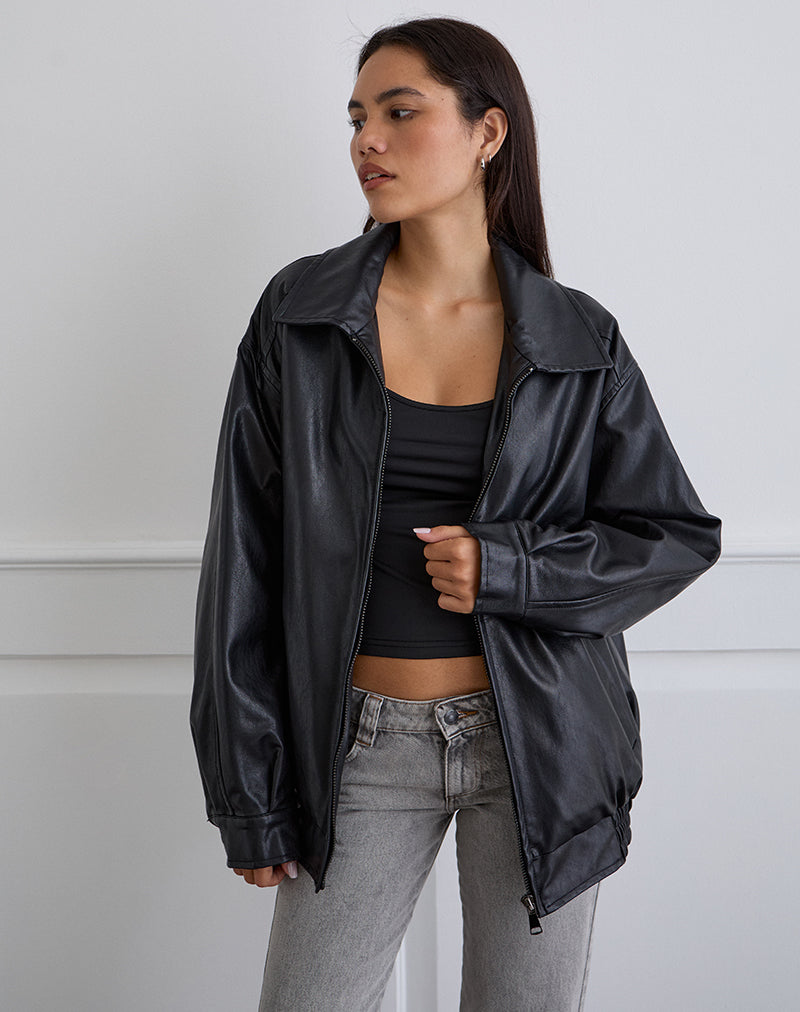 Image of Cavita Jacke aus PU Schwarz
