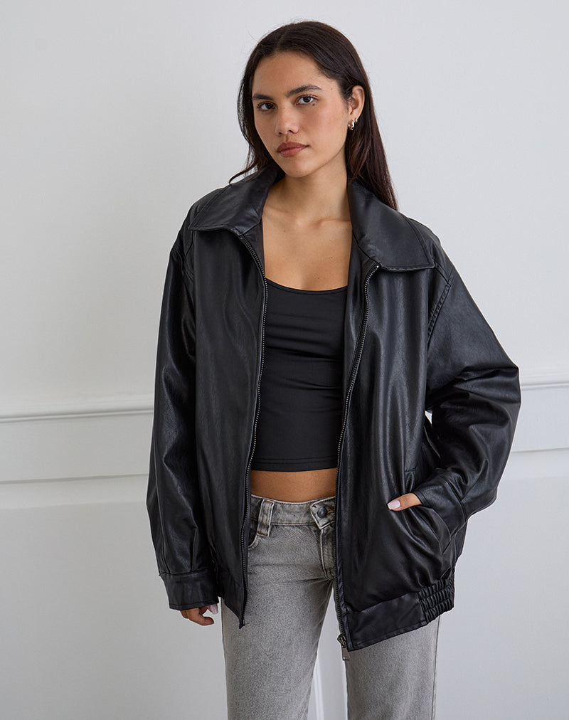 Cavita Jacke in PU Schwarz