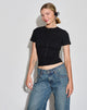 Bild von Dakota Cropped Tee in Schwarz