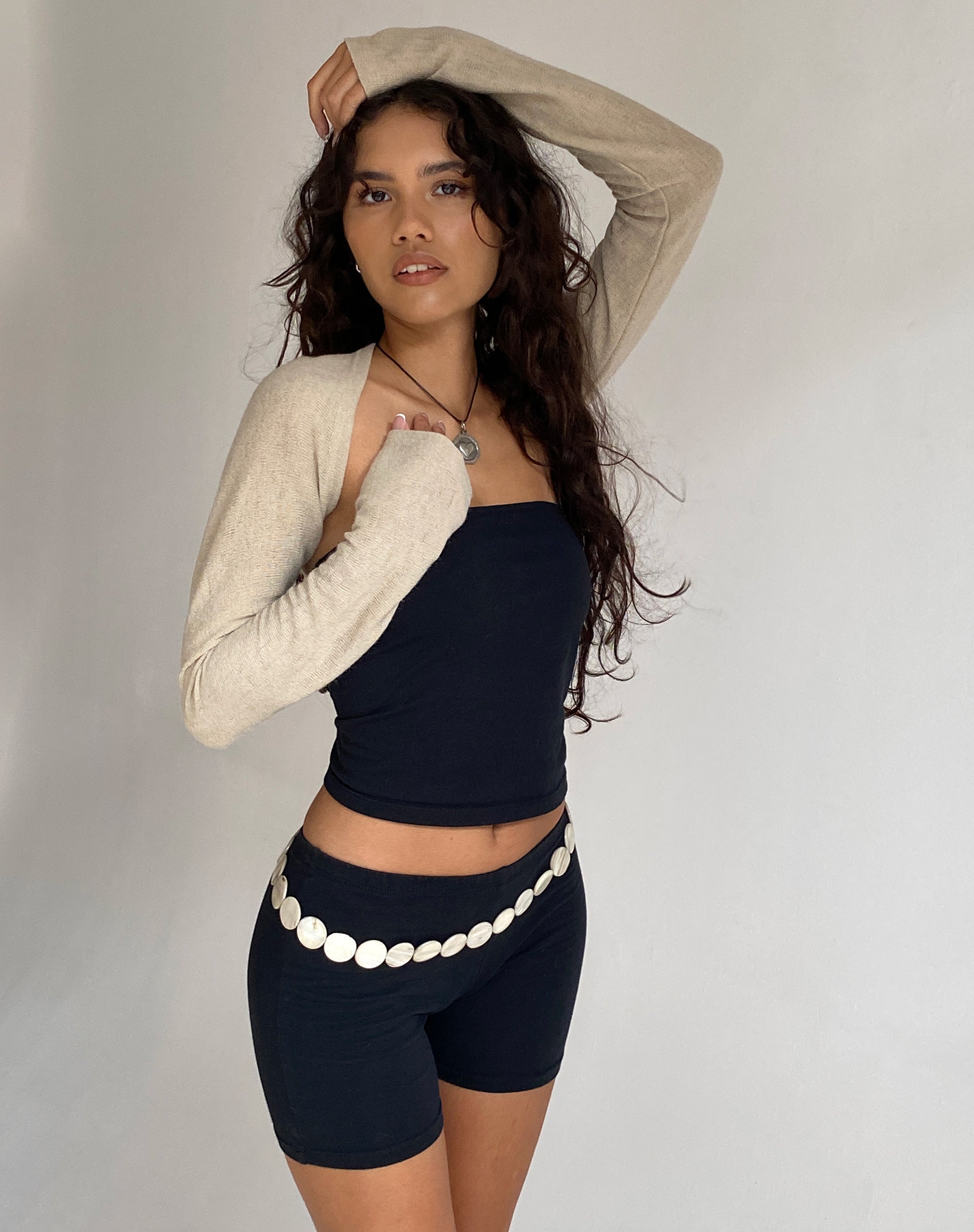 Image of Dalika Gestricktes Shrug Top in Hafer