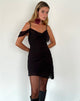 Image of Damia Minikleid aus Chiffon Schwarz