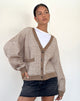 Image of Danov Strickjacke aus braunem Gingham
