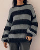 Image of Daren Pullover in Grau und Anthrazit gestreift