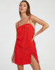 Bild von Datista Slip Dress in Satin Rose Scarlet