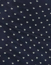 Herzflock Marineblau und Gelb
