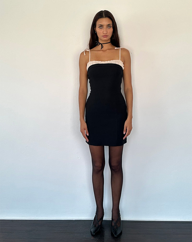 Image of Daruka Minikleid aus Satin Schwarz