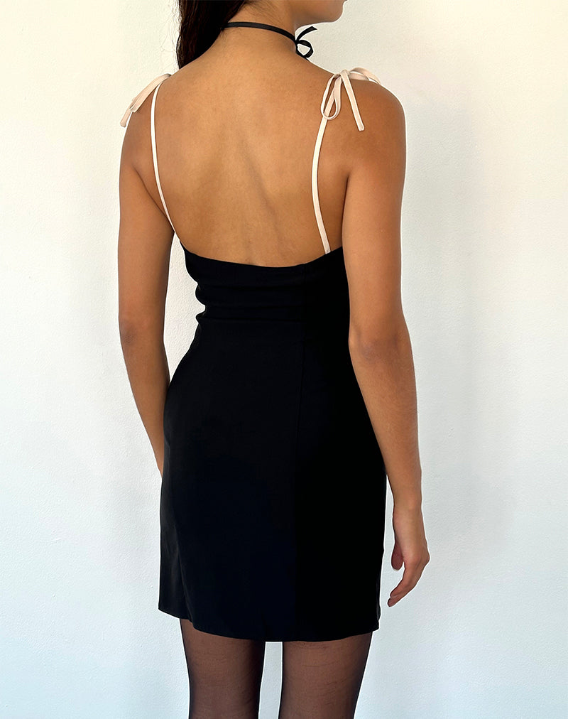 Image of Daruka Minikleid aus Satin Schwarz