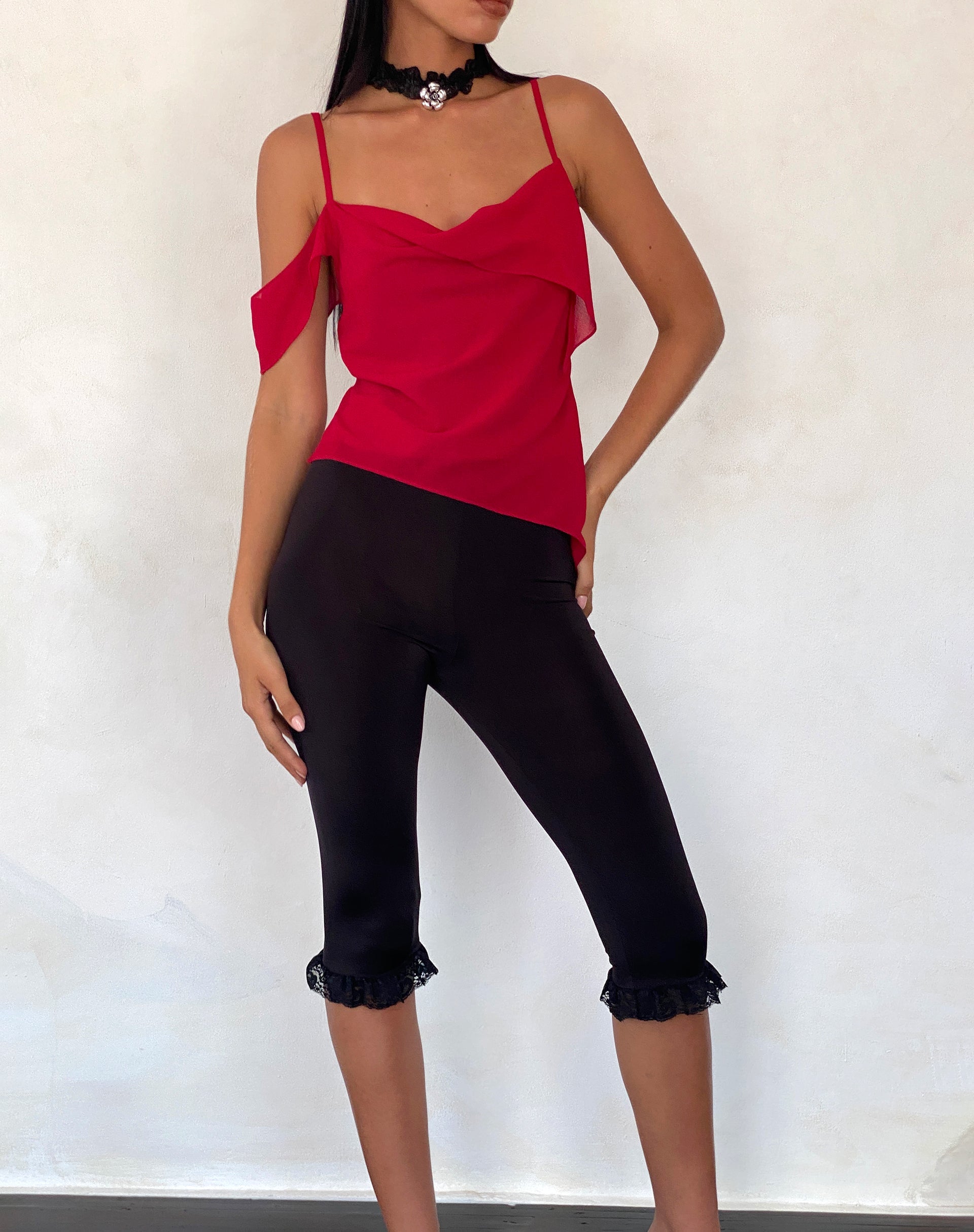 Bild von Davila Top aus Chiffon Deep Red