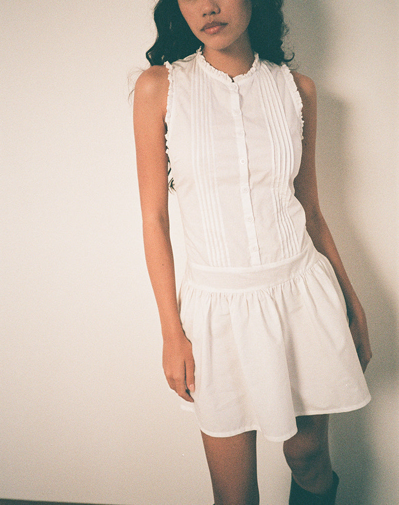 Image of Dayara Minikleid aus Popeline Weiß
