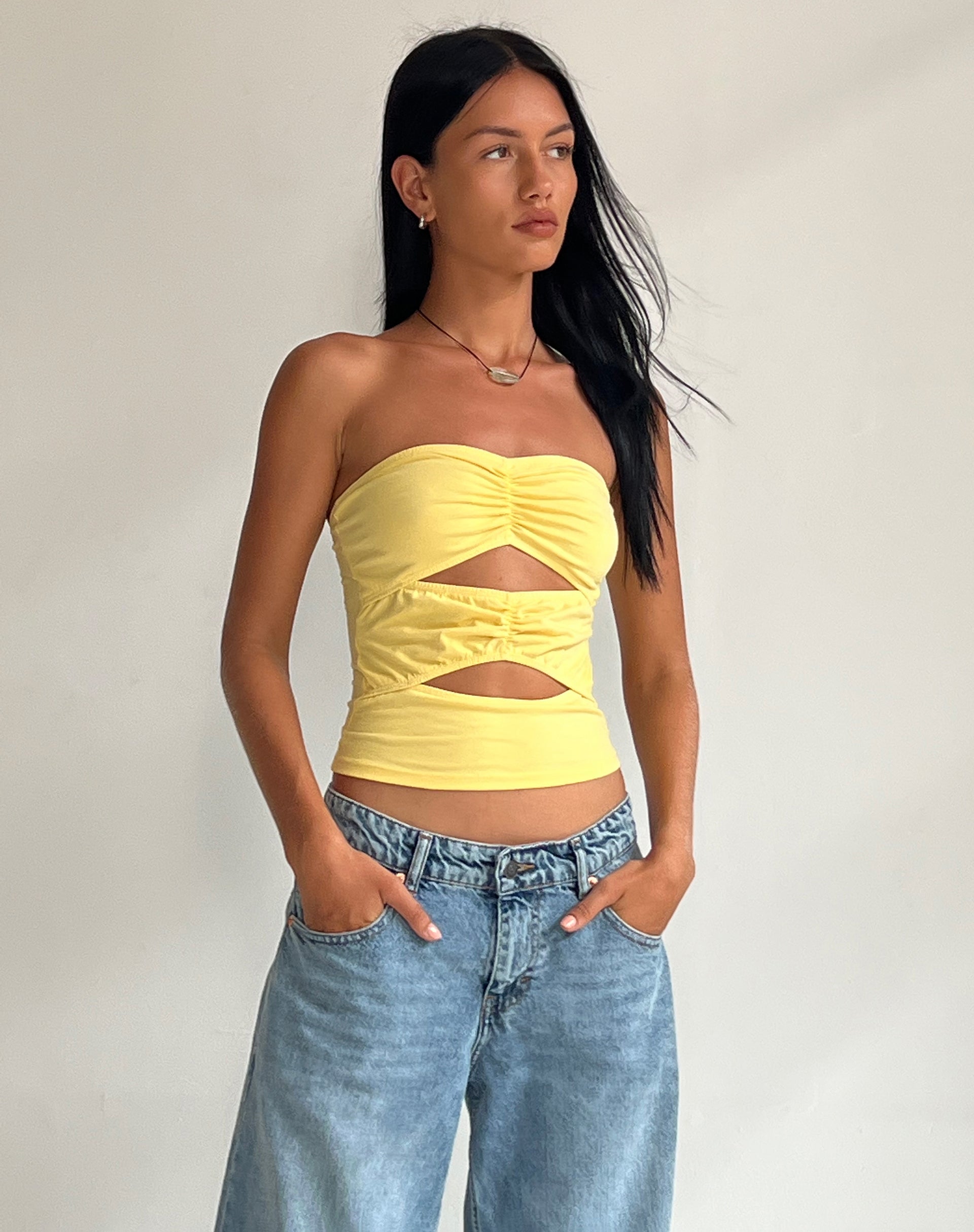 Bild von Dayu Bandeau Crop Top in Lemonade