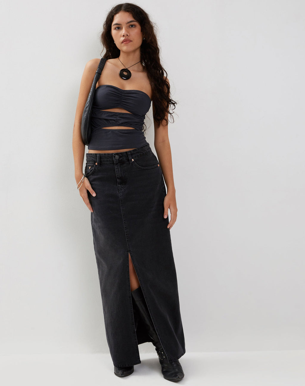 Dayu Bandeau-Crop-Top in Ocean Storm