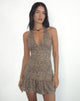 Image of Delaine Minikleid mit Neckholder in Croc Tan