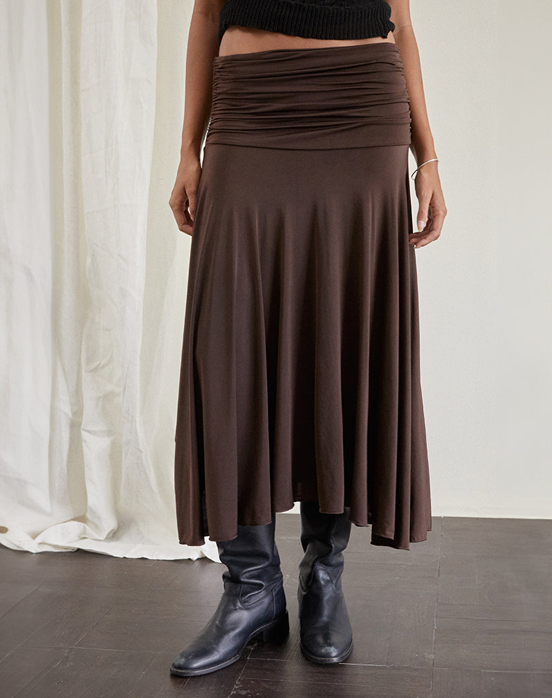 Bild von Delta Midi-Rock in Slinky Chocolate
