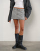Bild von Denim Raw Saum Minirock in Grau Bleiche