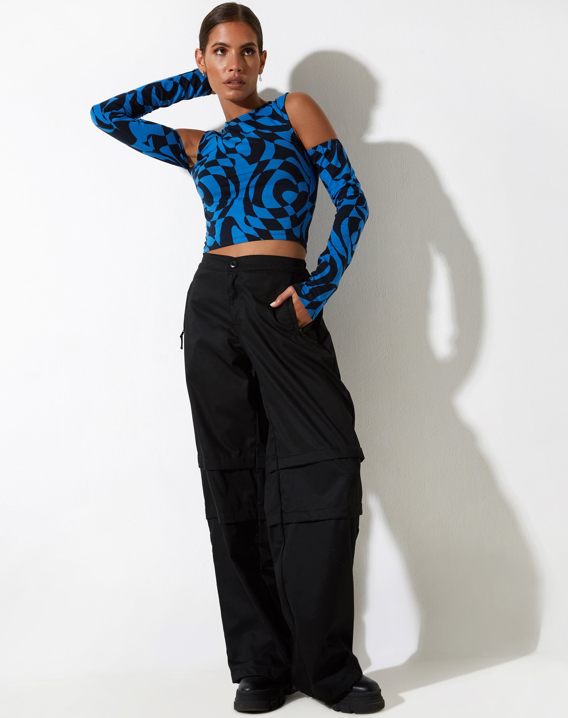 Bild von Denver Top in Irregular Optic Blue