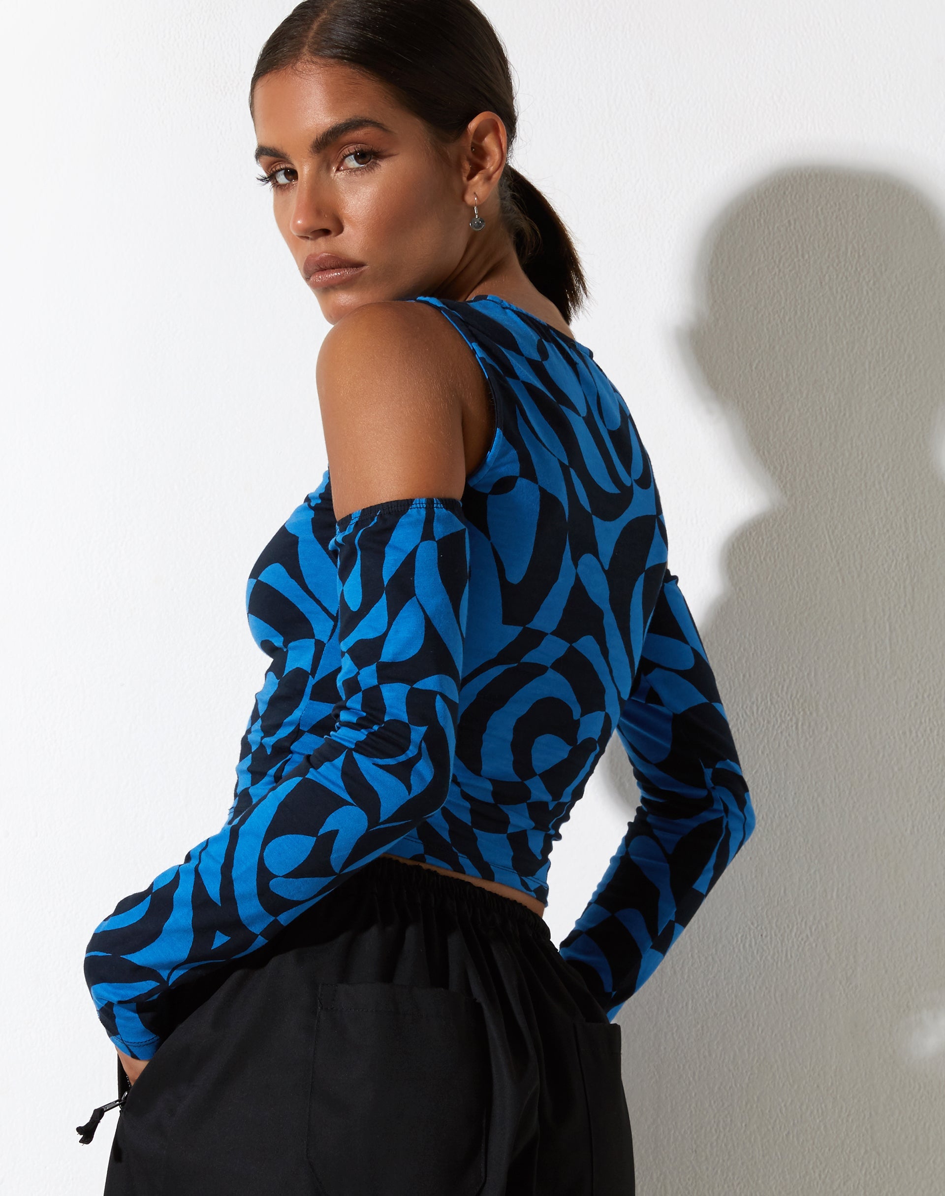 Bild von Denver Top in Irregular Optic Blue