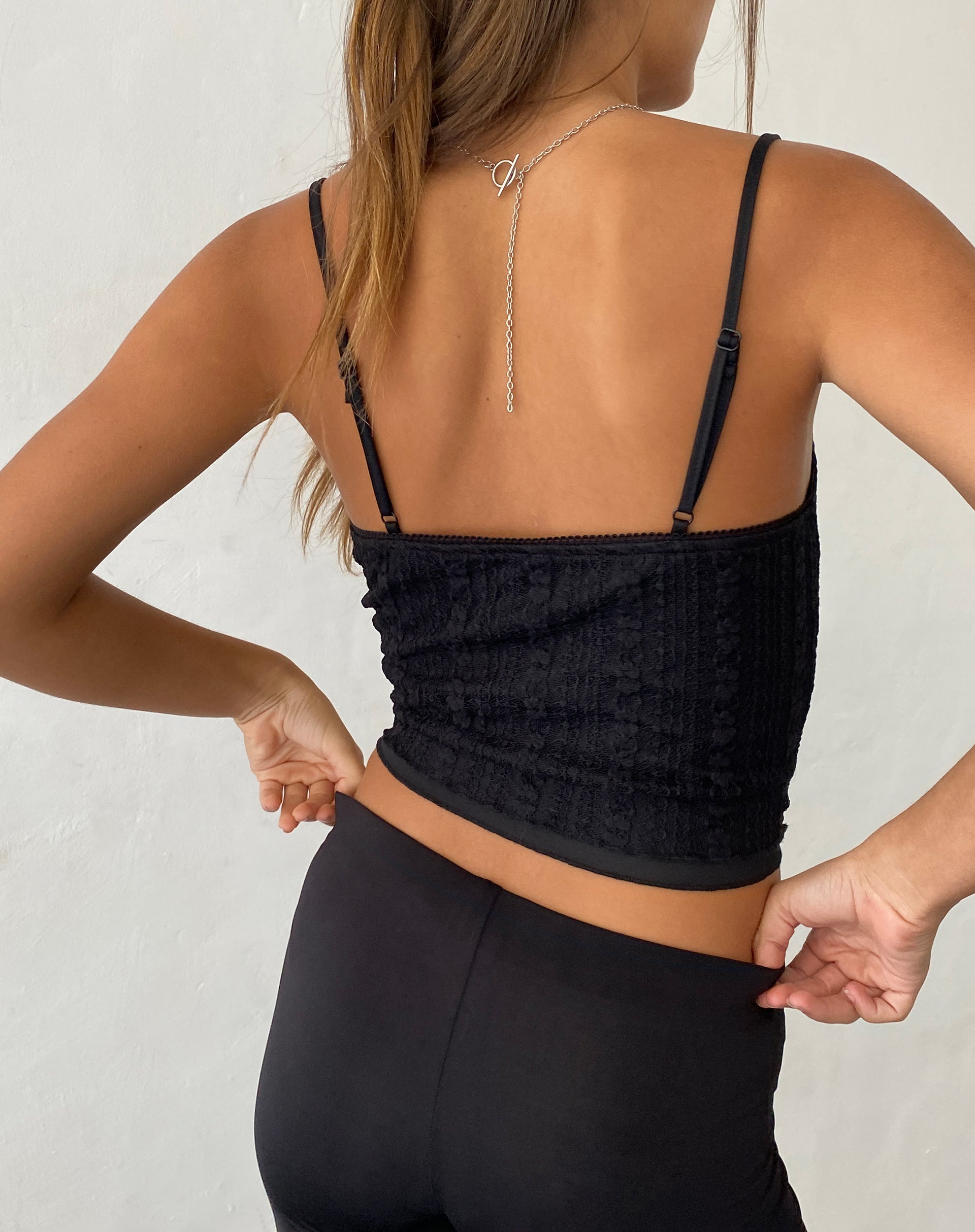 Image of Deska Cami Top aus Spitze Schwarz