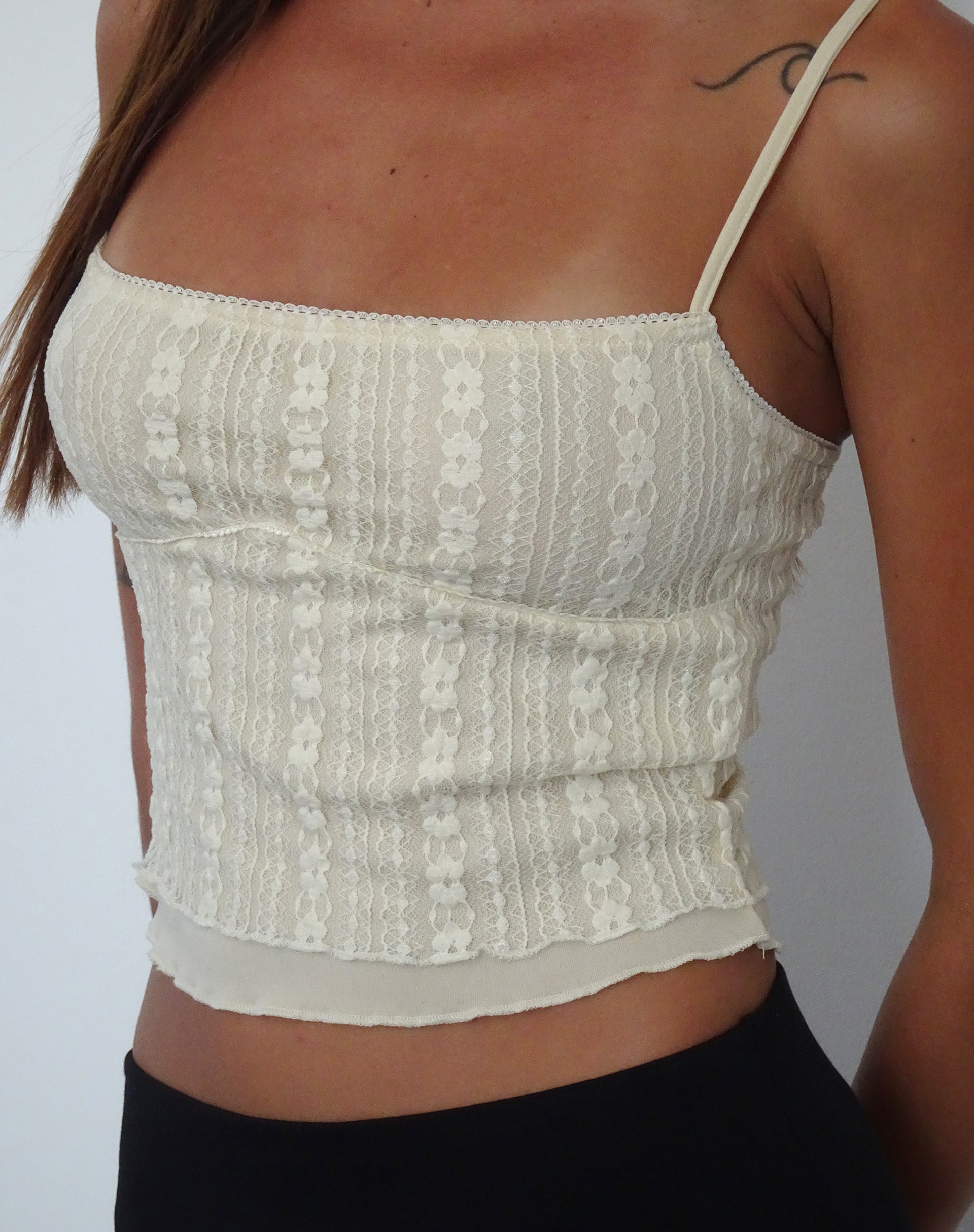 Image of Deska Cami Top aus Spitze Elfenbein