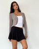 Image of Despina Gestrickte Langarm-Jacke in Warm Grey