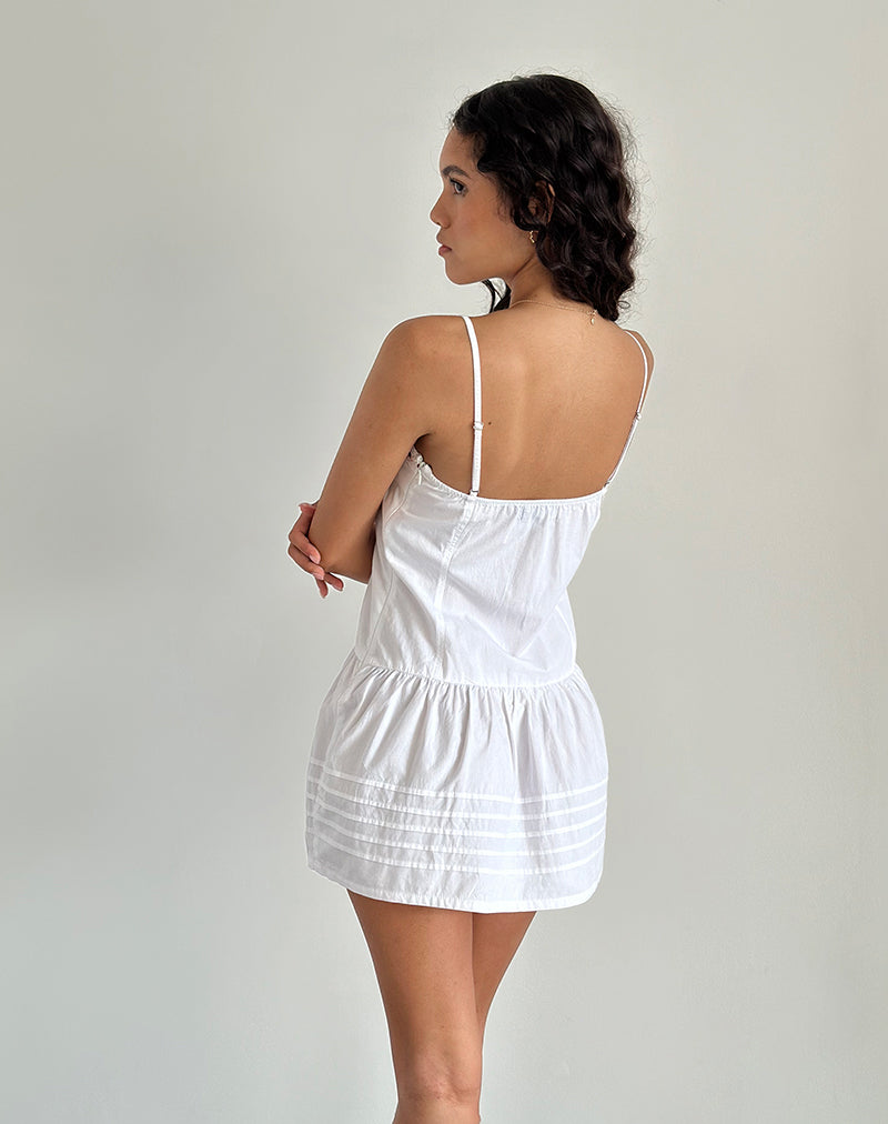 Image of Dhilla Minikleid aus weißer Popeline