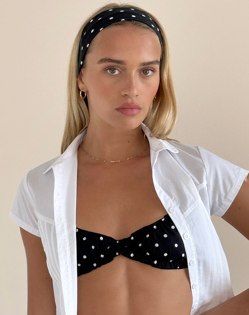 Image of Stirnband in Polka Schwarz