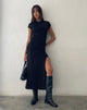 Image of Dixie Maxikleid mit Kapuze in Slinky Black