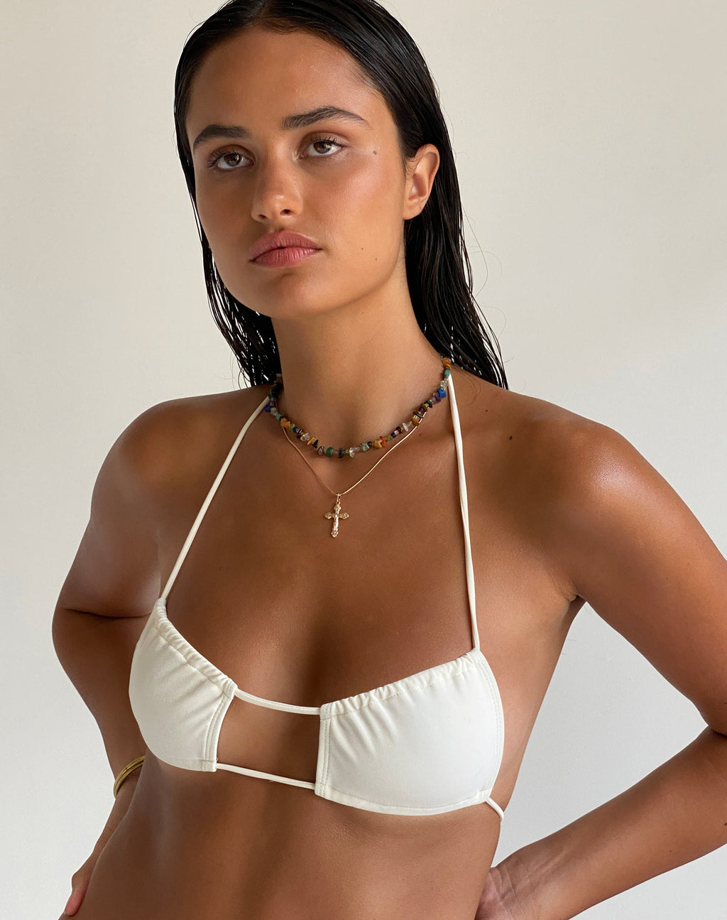Dolan Bikini-Oberteil in Creme