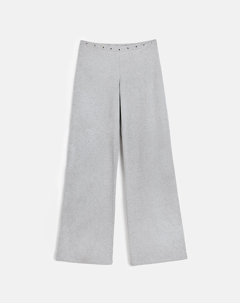 Image of Dorala Low Rise Hose mit Ösen in Grau meliert