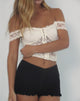 Bild von Ritala Shirred Micro Shorts in Schwarz