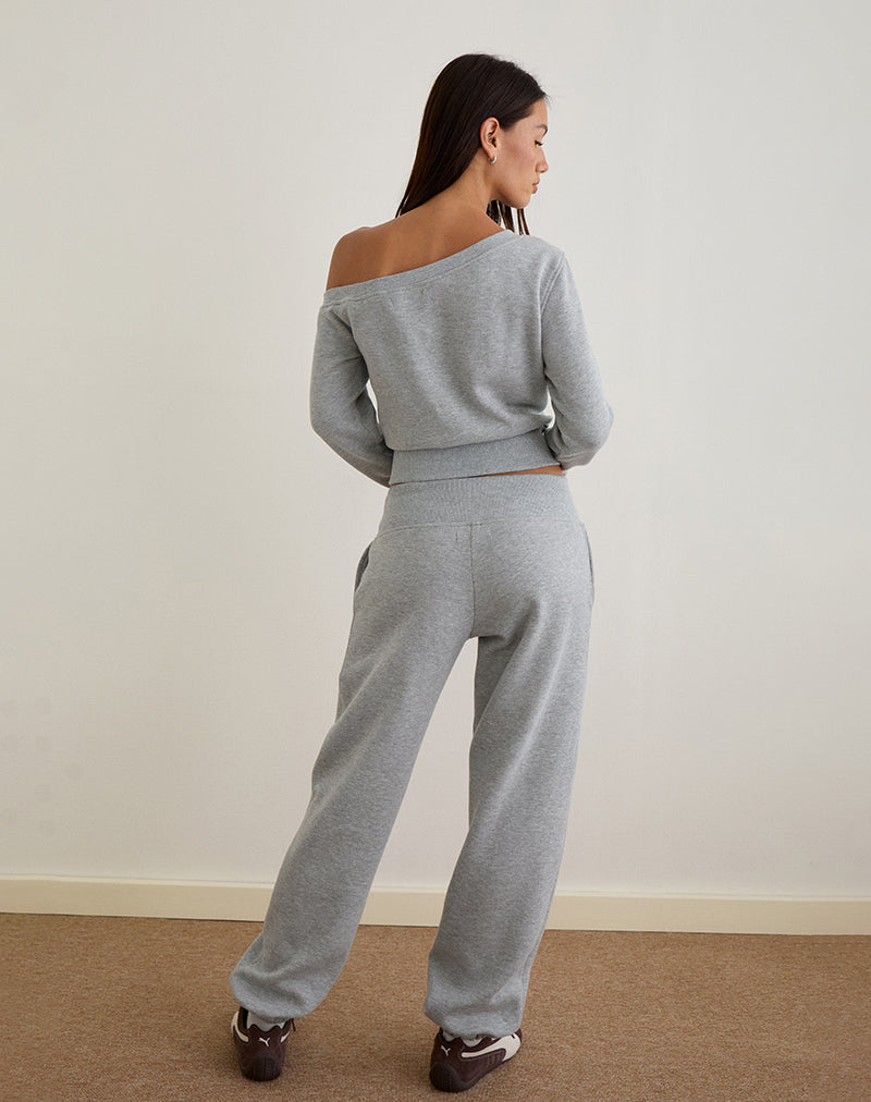 Bild von Epsie Oversized Jogger in Grau Mergel