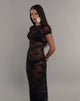 Bild von Detrie Midikleid mit tiefem Rücken aus schwarzer Spitze